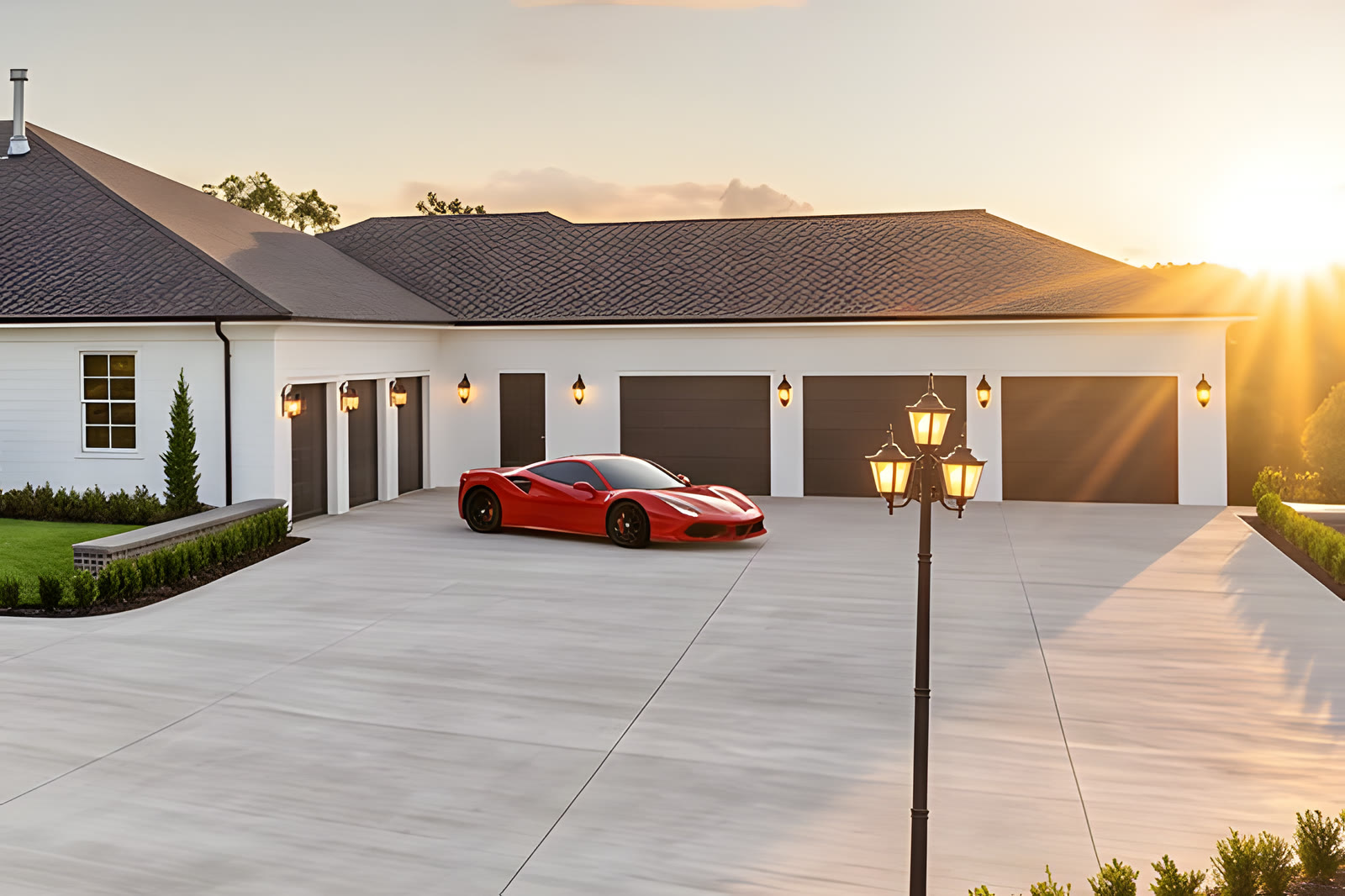 Six-car garage
